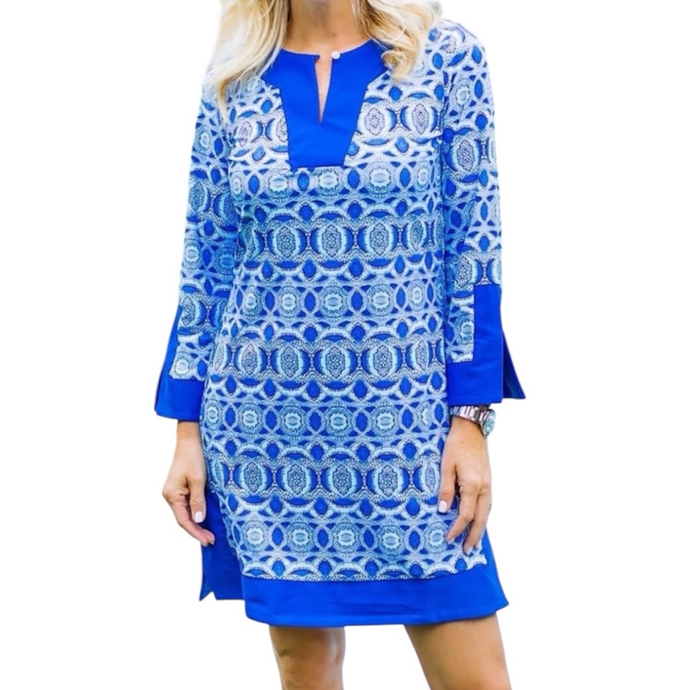 CABANA LIFE Tunic Dress Cover-up Small 💙🩵🤍